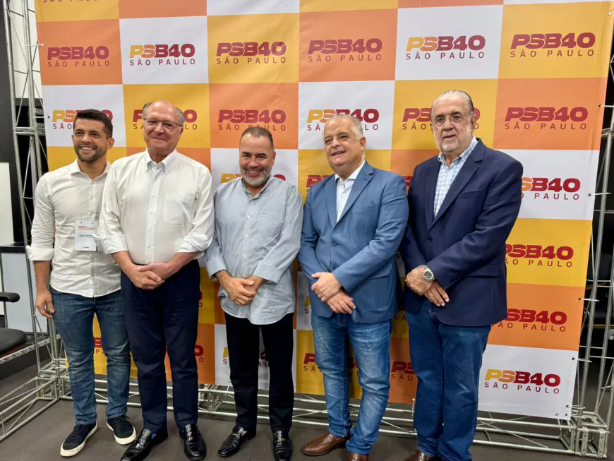 Vice-prefeito eleito de Hortolândia, Cafu César, participa de encontro estadual do PSB em São Paulo